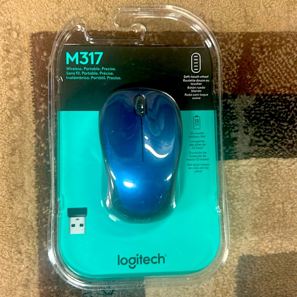 Logitech Wireless Portable USB Mouse M317 New Factory Sealed